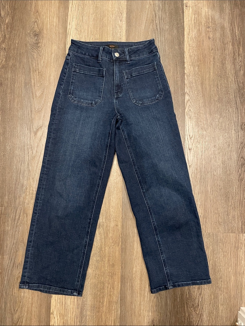 Quince Bella High-Rise Wide Leg Women's Jeans in Dark Indigo - Picture 8 of 8
